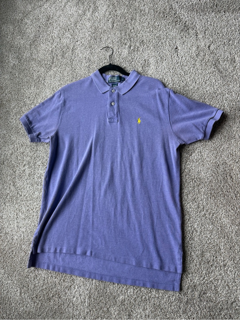 2/$30 Polo by Ralph Lauren Lavender Short-Sleeve Polo with Yellow Pony logo